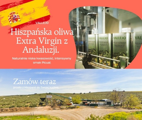 Oliwa Extra Virgin odmiana Picual, kwasowość <0,17, Vallejo, hiszpańska 2,5L