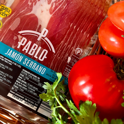 Szynka Jamon Serrano, dojrzewająca 18+ miesięcy, 100g