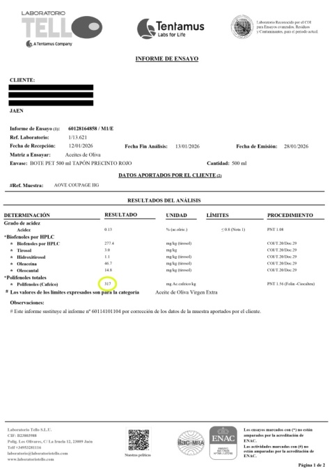 Oliwa Extra Virgin BIO 500ml , Hacienda Guzman, Coupage, Hiszpania