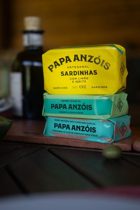 Zestaw 6 szt. rzemieślniczych puszek, ostrobok i sardynki, Portugalia