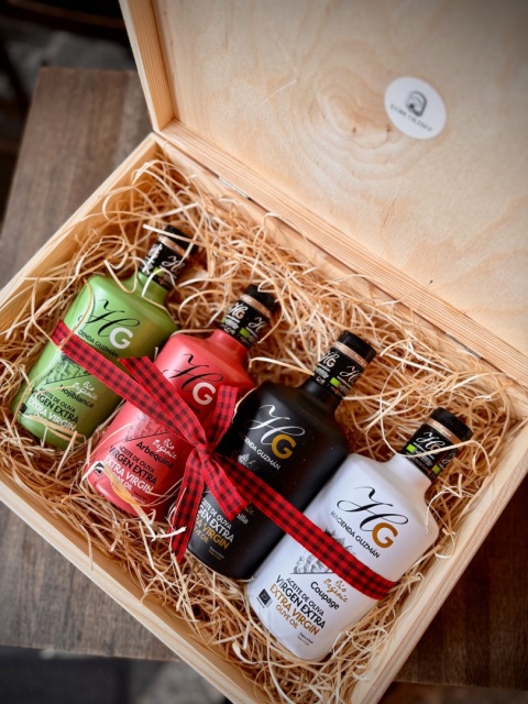 Zestaw degustacyjny, 4 oliwy Hacienda Guzman 0,5l